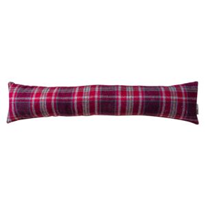 Plum Check Draught Excluder