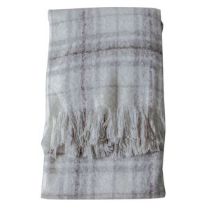 Grant Checkered Mohair Throw in Grey