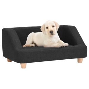 Dog Sofa Black 95x63x39 cm Linen