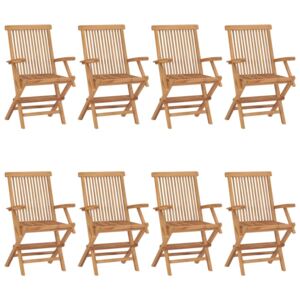 VidaXL Garden Chairs 8 pcs Solid Teak Wood