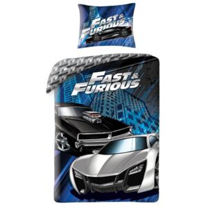 Fast & Furious Blue Single Cotton Duvet Cover Set