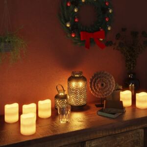 Electric LED Candles 12pcs with Timer&Remote Control Warm White
