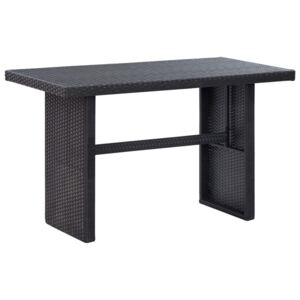 VidaXL Garden Table Black 110x60x67 cm Poly Rattan