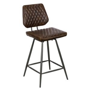 Clay Faux Leather Bar Stool - Brown