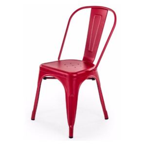 Dax Metal Stacking Chair - Red