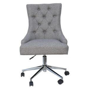 Cantina Winged Button Back Chair - Light Grey
