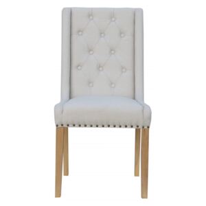 Cantina Button Back and Studded Dining Chair - Natural
