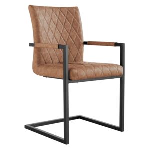 Cantina Diamond Stitch Carver Chair - Tan