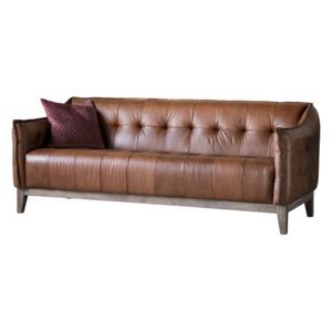 Frimley Leather 3 Seater Sofa - Brown