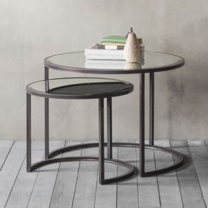 Maine Metal Nest of 2 Coffee Tables - Bronze