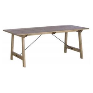 Lark 200cm Light Reclaimed Wood Dining Table