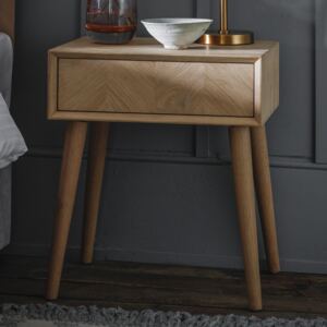 Messina Light Oak 1 Drawer Side Table