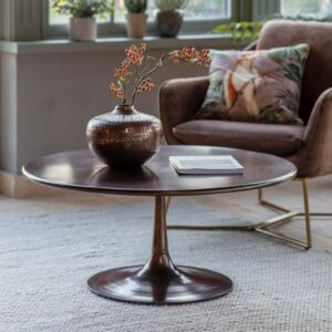 Legan Metal Round Coffee Table - Bronze