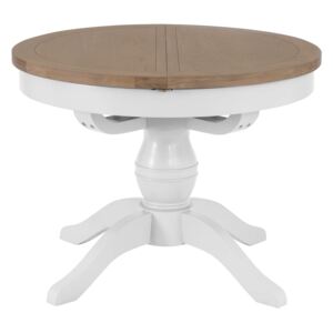 Terranostra 110cm Wood Round Dining Table - Old White