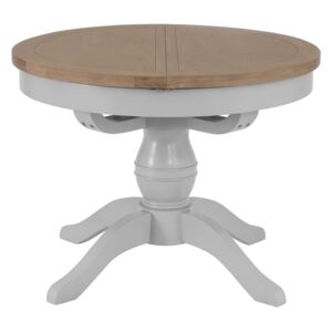 Terranostra 110cm Wood Round Dining Table - Millstone Grey