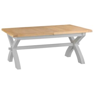 Terranostra 180cm Wood Extending Dining Table - Millstone Grey