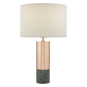Dar Lighting DIG4264 Digby Table Lamp Copper & Green With Shade