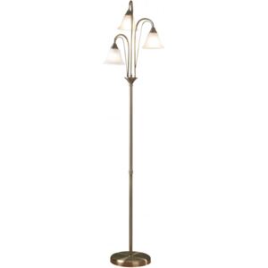 Dar Lighting BOS49 Boston Floor Lamp Antique Complete With Glass