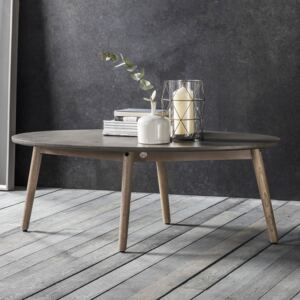 Oslo Mindy Ash Oval Coffee Table - Grey