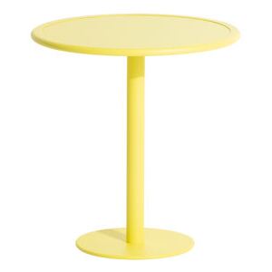 Week-End Round table - / Bistrot - Aluminium - Ø 70 cm by Petite Friture Yellow