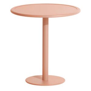 Week-End Round table - / Bistrot - Aluminium - Ø 70 cm by Petite Friture Pink