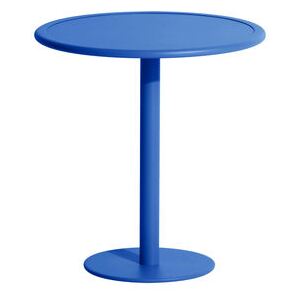 Week-End Round table - / Bistrot - Aluminium - Ø 70 cm by Petite Friture Blue