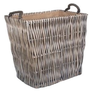 Willow Premium Large Grey Rectangular Log Basket