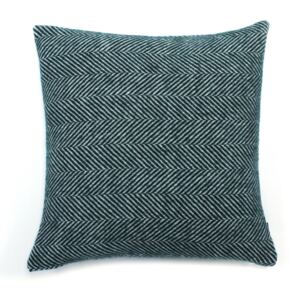 Country Living Wool Herringbone Cushion - 50x50cm - Dark Green