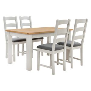 Norbury Dining Table and 4 Chairs - Grey
