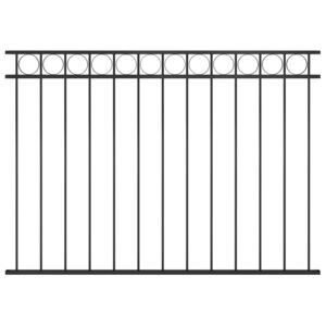 VidaXL Fence Panel Steel 1.7x1.2 m Black