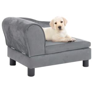 Dog Sofa Grey 57x34x36 cm Plush