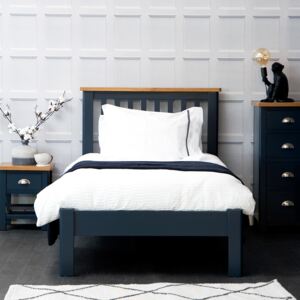 Rutland Blue Painted Oak 3ft Single Bed Frame
