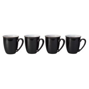 Elements Black 4 Piece Coffee Beaker/Mug Set