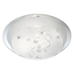 Searchlight 3020-25CC Flush Ceiling Light with Frosted Patterned Glass