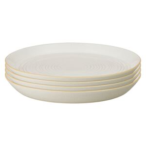 Impression Cream Set Of 4 Spiral Dinner Plate