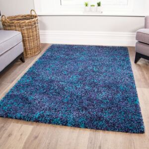 Super Soft Teal Shaggy Rug for Living Room - Murano