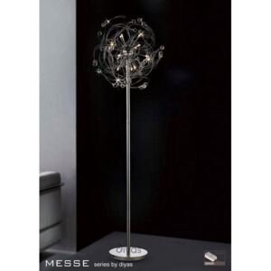 IL30175 Messe 12 Chrome And Crystal Floor Lamp