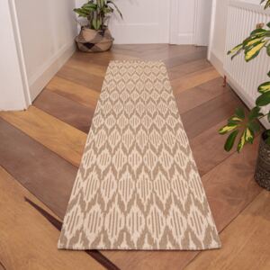 Natural Stripe Woven Runner Recycled Cotton Rug - Kendall
