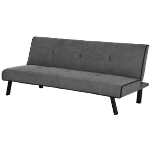 HOMCOM Faux Velvet Upholstered 3-Seater Sofa Bed