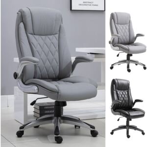 Vinsetto Office Chair Rocking 360° Smooth Rotating W/ Headrest Adjustable Height PU Leather
