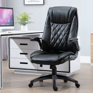 Vinsetto Executive Office Chair Sleek Ergonomic PU Leather 360° Rotation w/ Headrest in Black
