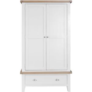 Terranostra Old white 2 Door Wardrobe with Drawers