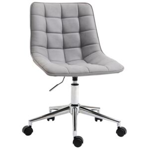 Vinsetto Ergonomic Office Chair Desk Chair with Adjustable Height Soft Breathable Fabric 360° Casters, Grey