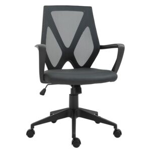 Vinsetto Mesh Ergonomic Home Office Chair w/ Armrest Grey