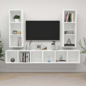 VidaXL Wall-mounted TV Cabinets 4 pcs White Chipboard