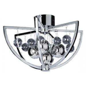 Endon MUNI-CH-F LED Semi Flush Polished Chrome Ceiling Light