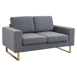 HOMCOM Seater Sofa, Linen, 160Wx82Dx78H cm-Grey