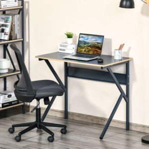HOMCOM Home Office Computer Desk, Modern Simple Style Writing Table, PC Laptop Workstation with K-Shaped Legs for Study,Navy Blue