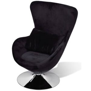 VidaXL Swivel Egg Chair with Cushion Black Velvet