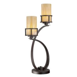 QZ/KYLE/TL Kyle 2 Light Imperial Bronze Table Lamp with Onyz Shades